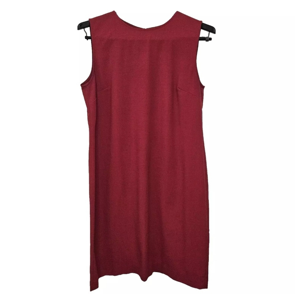J. Jill Red Sleeveless Sheath Dress Size 10 Classiccore Business Cocktail Party